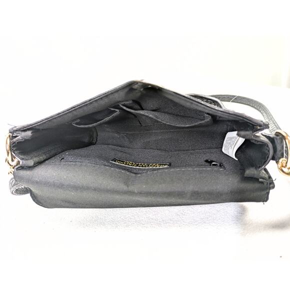 Christian Siriano Black Pattern Faux Leather Crossbody Bag - Picture 5 of 6